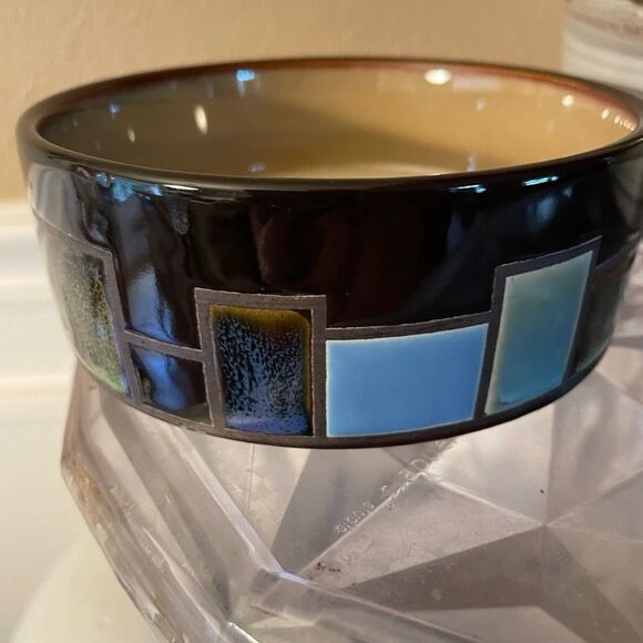 Gibson Geometric Dog/Cat Bowl with a Dash Larger Bowl New Condition - Picture 6 of 16